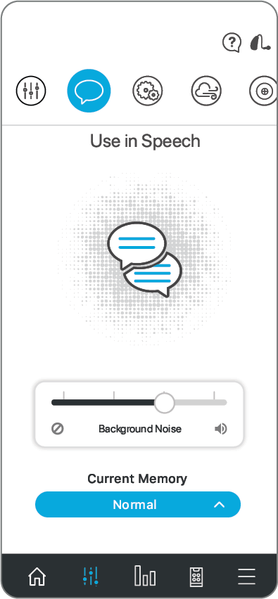 Image of Thrive App Speech in Noise screen